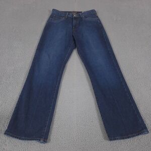 Stetson Jeans Mens 32x34 Blue Bootcut Dark Wash Denim Cotton Preppy Cowboy